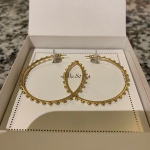 Stella & Dot Gold Hoop Earrings